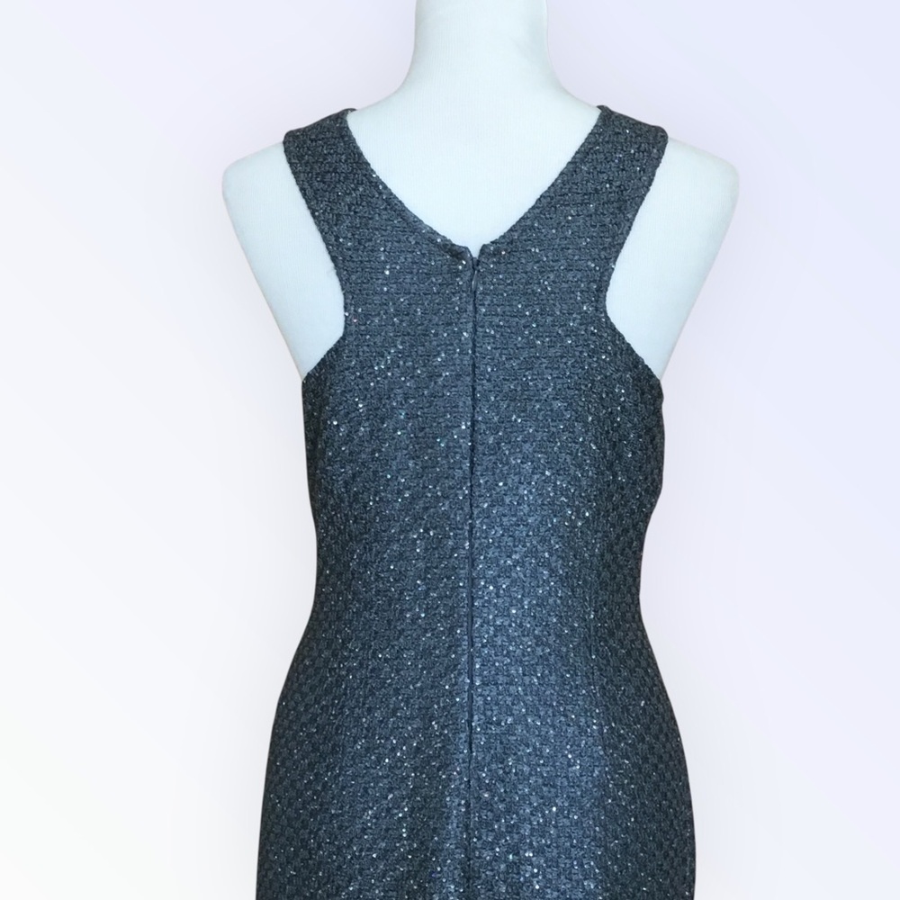 St. John Sleeveless Knit Sparkle Gown - Picture 5 of 12